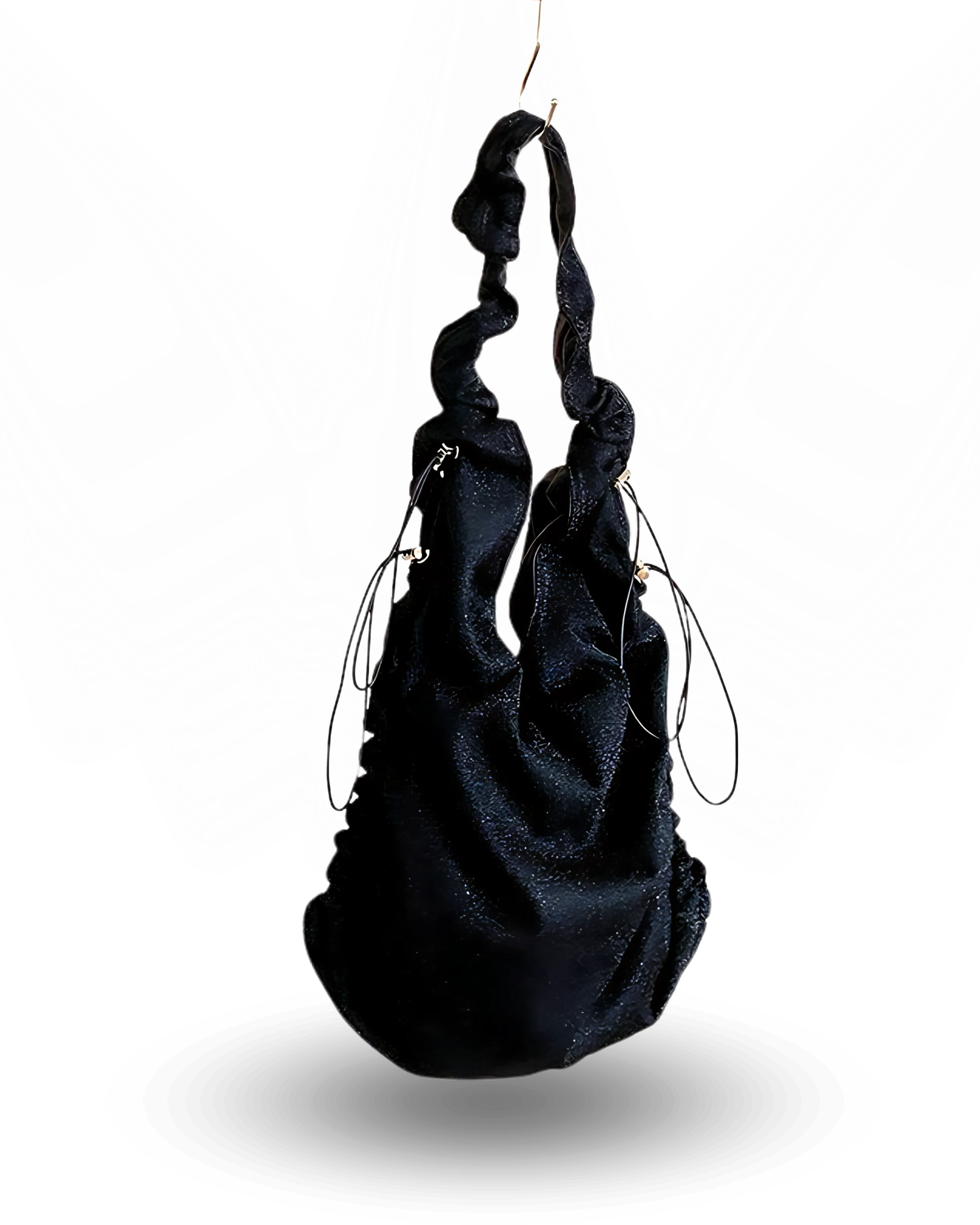 Trendy glitter ruched hobo bag with ruffled shoulder strap, soft slouchy design, and drawstring sides — stylish oversized handbag for casual chic everyday wear.